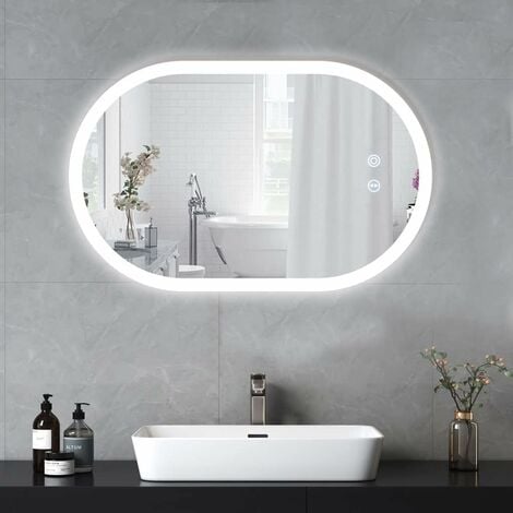 Lumière miroir de salle de bain 6W 42CM, Applique murale de salle de bain  avec interrupteur blanc neutre 4000K 730LM, IP44 étanche Luminaire de salle  de bain AC100-240V, LED moderne