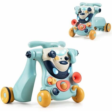 Poussette Multifonctionnelle 3 En 1 Pour Bebe Avec Jouet Pour Enfants En Bas Age Bleu