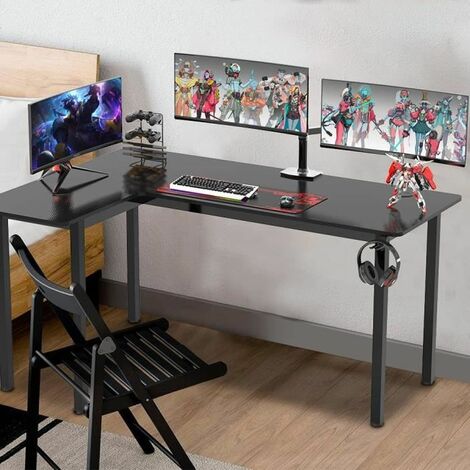 Bureau de jeu ergonomique en carbone avec porte gobelet 160x60cm Sportbot  160