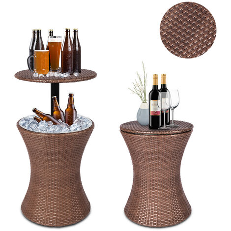 Rattan Style Cooler Buckets Bar Table