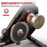 15-Level Adjustable Resistance Magnetic Rowing Machine LCD Display