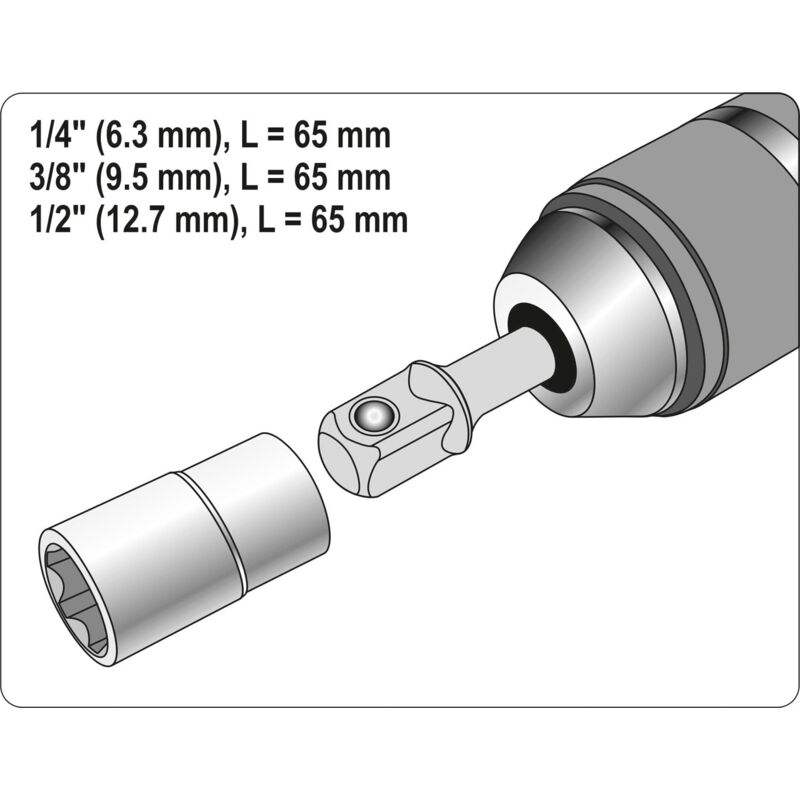 4-teiliger Stecknuss-Adapter Satz – 1/2 Auf 3/8, 3/8 Auf 1/2, 3/8 Auf 1/4, 1/4 Auf 3/8 Zoll, Aus Cr-V Stahl