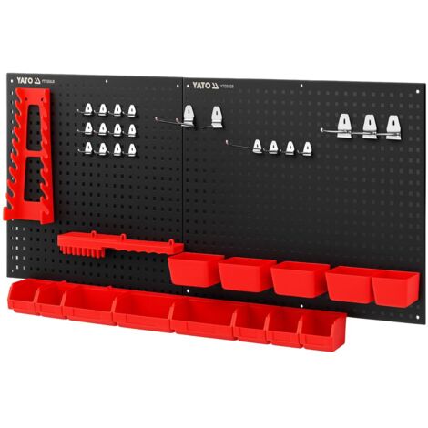 Werkzeugwand Set 2 x 550x455mm – Lochwand mit 32 Werkzeughaltern Lagersystem Wandregal Werkstatt (1/5)