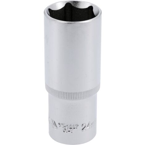 Sechskant Steckschlüssel Nuss Einsatz Lang SW 24 mm 1/2"