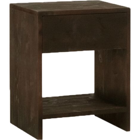 Mesita de noche madera maciza mango blanqueado 40x34x46 cm | Leroy Merlin