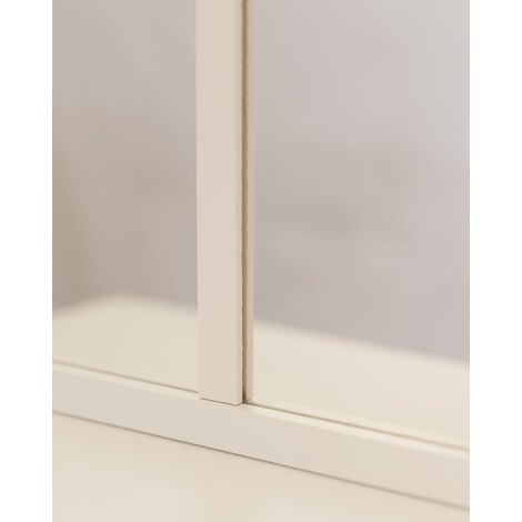 Espejo rectangular de pared tipo ventana elaborado con madera de 90x60cm