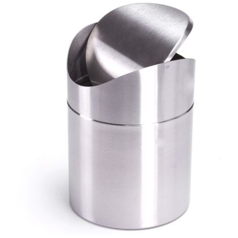 Poubelle de table inox avec couvercle à bascule 1,5 L