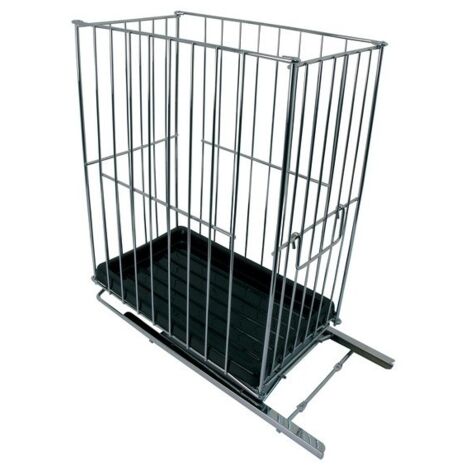 MSV – Poubelle automatique encastrable 19L – Acier chromé – Bac coulissant pour espaces réduits – Optimise votre rangement sous évier