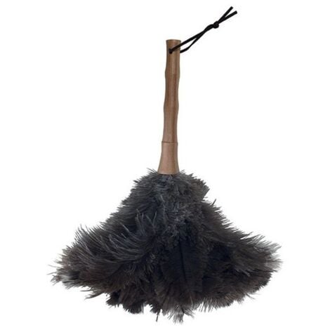 Plumeau autruche manche Bambou 33cm MSV