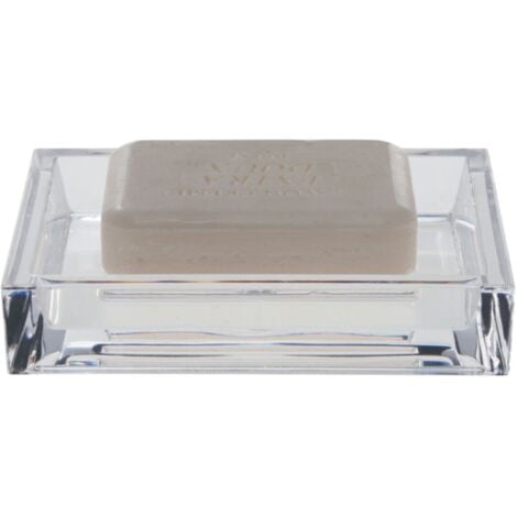 Porte Savon à Fixer Verre & Chromé TAKU Transparent Spirella