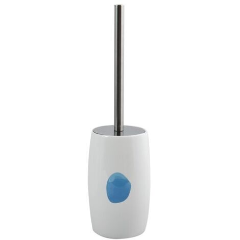Brosse wc avec support Céramique WATERCOLOR Blanc & Bleu MSV (1/3)