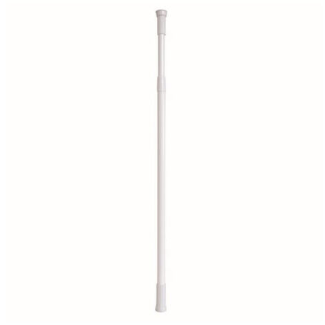 MSV – Barre pour rideau de douche extensible 110-200cm – Acier inoxydable blanc – Installation facile entre murs – Résistante à la corrosion