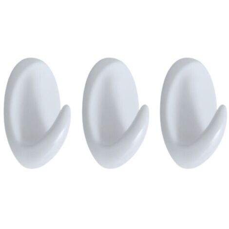 3 crochets muraux pour serviette LILIPUTHAKEN OVAL Blanc Spirella (1/5)