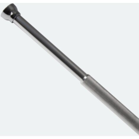 Barre tringle pour rideau de douche ou baignoire extensible sans perçage en Alu ARIOS 75-125cm Finition Brillante Spirella