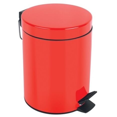 Poubelle à  pédale Acier SYDNEY 3L Rouge Spirella