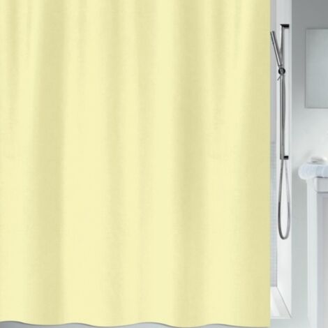 Rideau de douche Polyester PRIMO 120x200cm Jaune Clair Spirella (1/4)