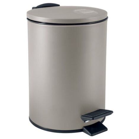 Spirella Poubelle à pédale Acier ADELAR 3L Taupe Mat (1/5)