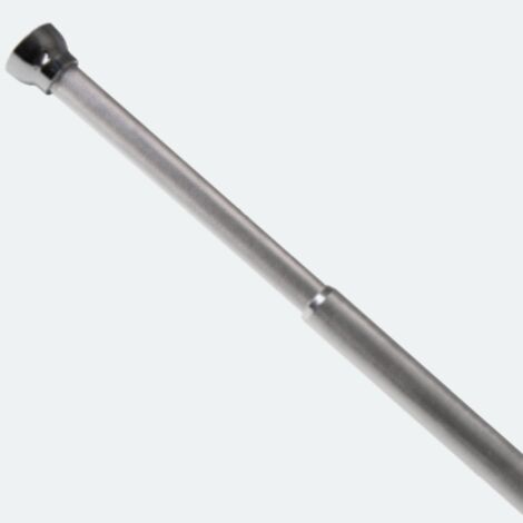 Barre tringle pour rideau de douche ou baignoire extensible sans perçage en Alu ARIK 125-220cm Finition Brillante Spirella