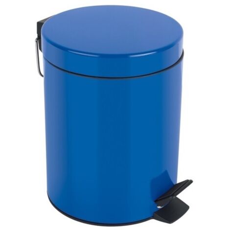 Poubelle à pédale Acier SYDNEY 3L Bleu Spirella