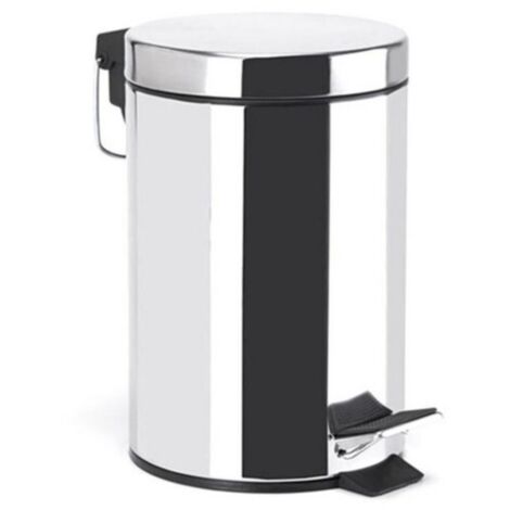 MSV Poubelle à pédale Inox 3L Miroir (1/5)