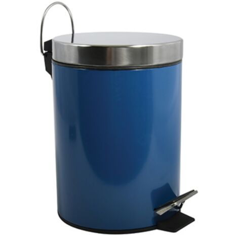 Poubelle à  pédale Inox 3L Bleu MSV