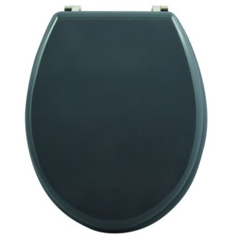 Abattant wc MDF CLEO Gris Anthracite - Charnières Inox MSV