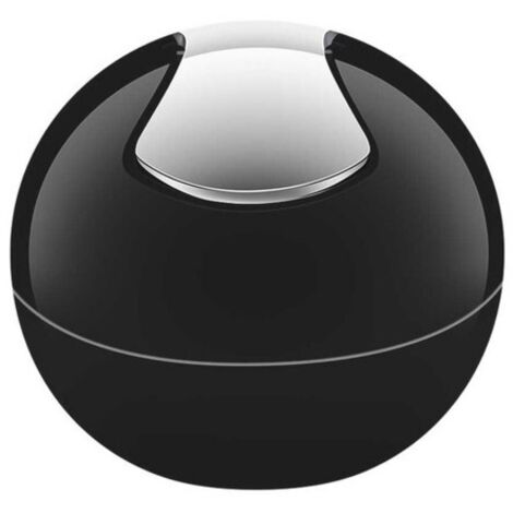 Poubelle à  bascule PP BOWL 1L Noir Spirella