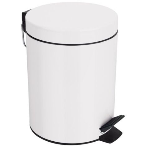 Poubelle à  pédale Acier SYDNEY 3L Blanc Spirella