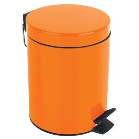 Poubelle à pédale Acier SYDNEY 3L Orange Spirella
