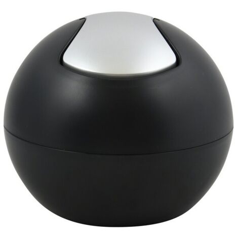 Poubelle à bascule BOWL MATT 1L Noir mat Spirella