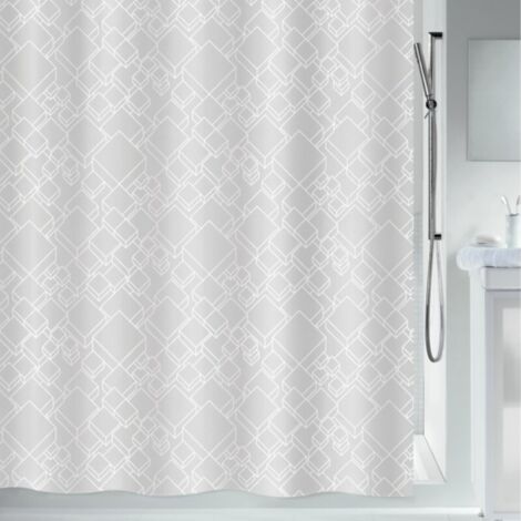 Rideau de douche Polyester PEER 120x200cm Blanc Spirella (1/5)
