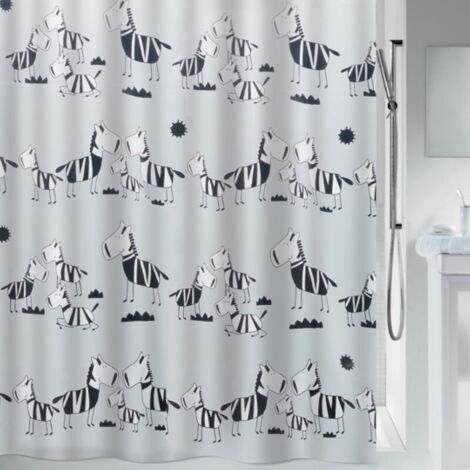 Rideau De Douche Pieuvre 180x200 Cm – Imperméable, Anti-Moisissure, Polyester Avec 12 Crochets, Motif Océan Fun