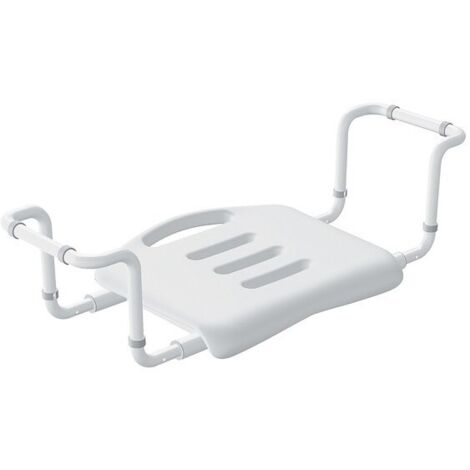 Grand siège télescopique de baignoire inoxydable Blanc Spirella (1/5)