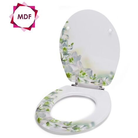 Abattant wc MDF Sofaïa à Motifs Fleurs - Charnières Inox MSV