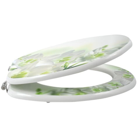 Abattant wc MDF Sofaïa à Motifs Fleurs - Charnières Inox MSV