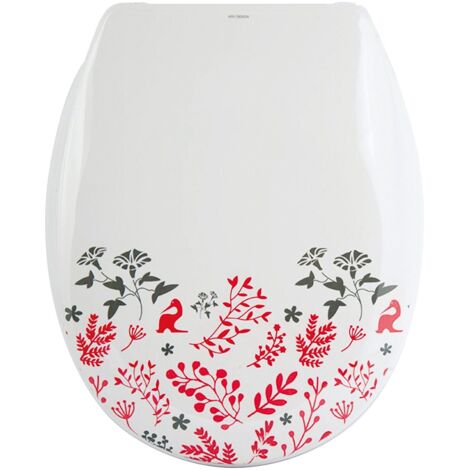 Abattant wc Thermo Dur Motif Floral - Charnières PS MSV (1/5)