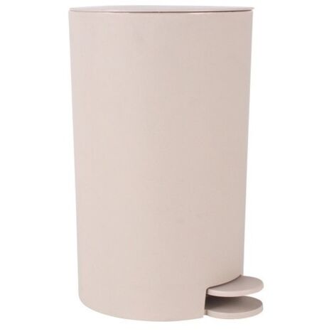 MSV – Poubelle de salle de bain 3L – Beige mat – Polypropylène – Dimensions 14,5 x 15,5 x 27 cm – Conception slim pour espaces réduits