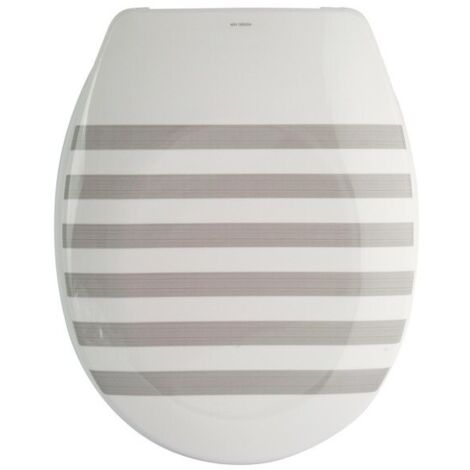Abattant WC thermodur fermeture lente Deauville gris (1/2)