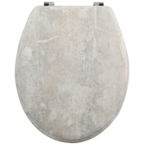 Abattant wc MDF Gris - Charnières Inox MSV