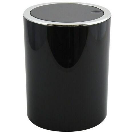 Poubelle à  bascule KAMAKA 6L Noir MSV