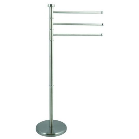 MSV – Porte-serviettes sur pieds 3 branches en acier inoxydable – Dimensions 22 x 33 x 89 cm – Séchage rapide et hygiénique