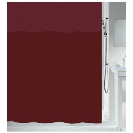 Rideau de douche Polyester URBANKO 180x200cm Rouge Spirella (1/4)