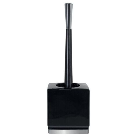 Brosse Wc avec support Céramique ROMA Noir & Argent Spirella (1/2)
