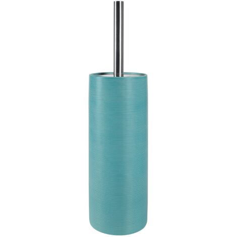 Brosse Wc avec support Céramique TUBE RIBBED Bleu turquoise Spirella