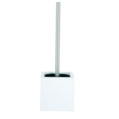 MSV - Porte brosse wc mdf et inox blanc