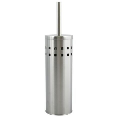 Brosse WC Avec Support Inox Et Acier - Design Moderne - Récipient Fermé - Hygiène Maximale - Dimensions 11,5 X 40 Cm - 5