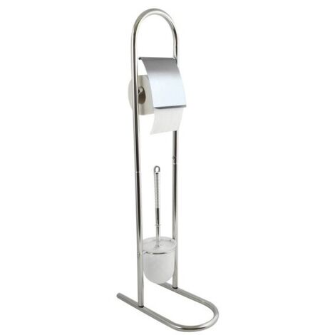 Combiné Wc en Acier Chromé Gris MSV