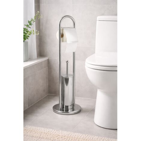 Combiné WC - WENKO - Siena - Acier - 19x63 cm - Blanc - Bricolage