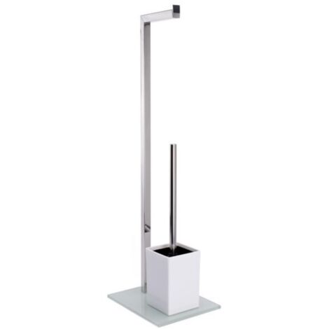 Combiné wc Inox & Verre Blanc MSV