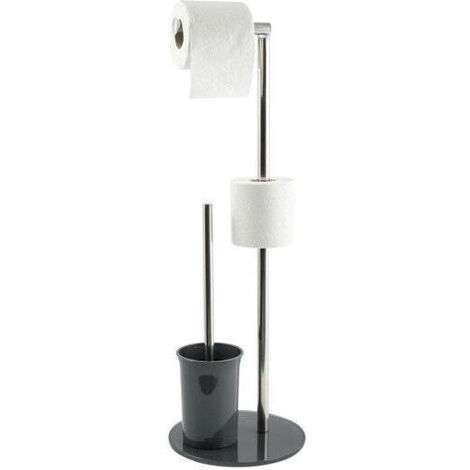 MSV Combiné Wc Inox & Verre Gris